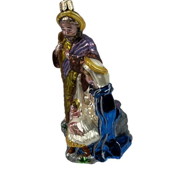 VTG Blown Glass Nativity Mary Joseph Baby Jesus Holy Family 6” - Picture 4 of 8